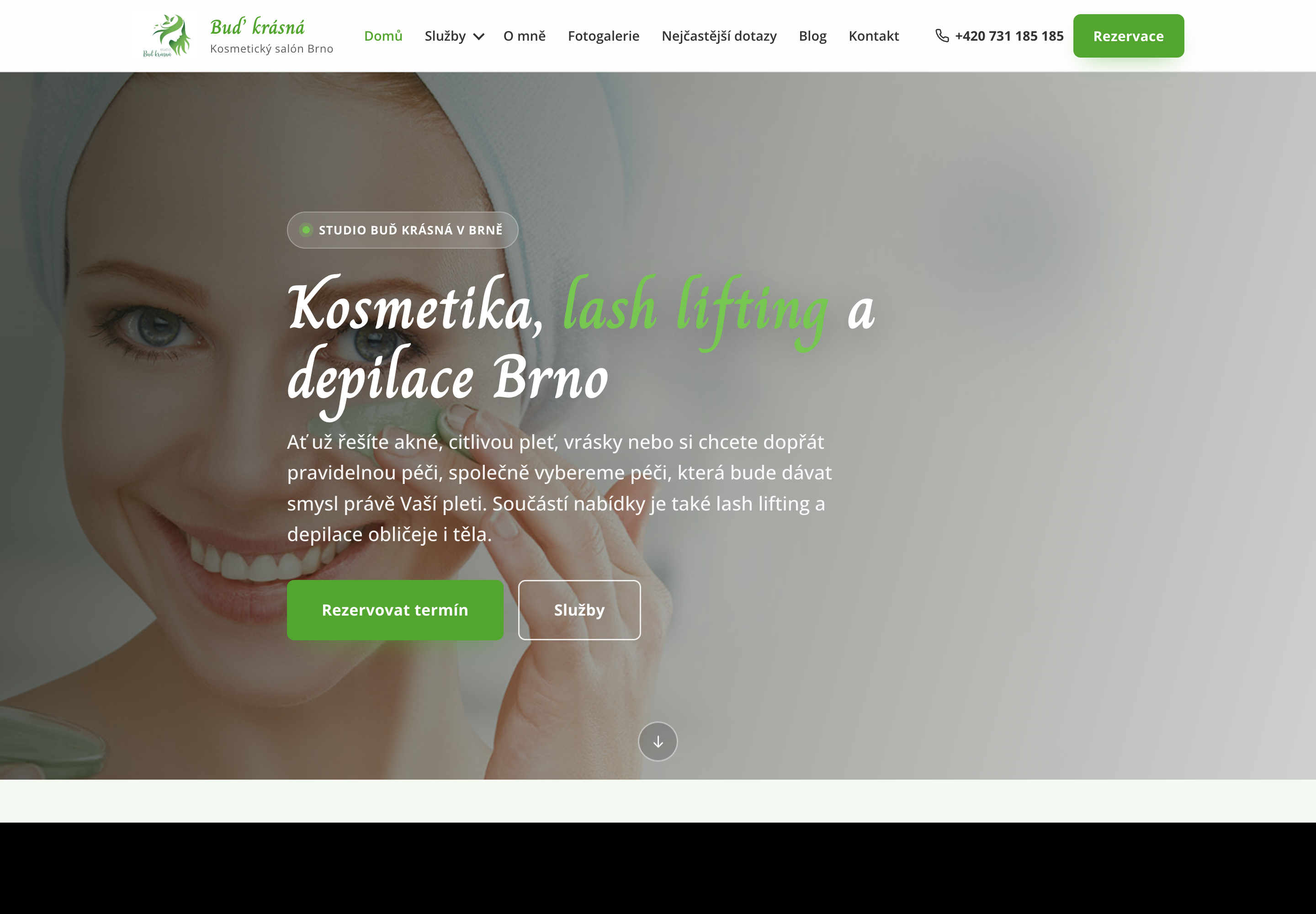 Web Buď krásná — náhled